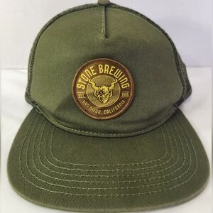Stone Brewing San Diego California Green Mesh Trucker Snapback Hat